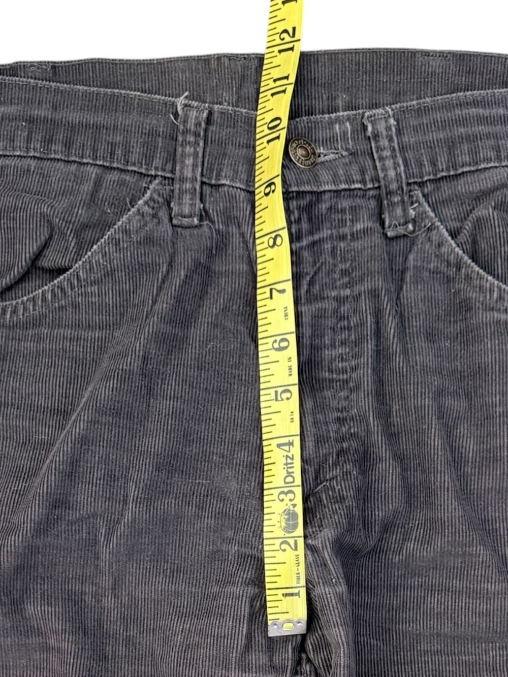 VTG 1981 Levi's 519 Corduroy Pants Gray White Tab Slim Straight 32x32 Fits 30x31 - Picture 11 of 15